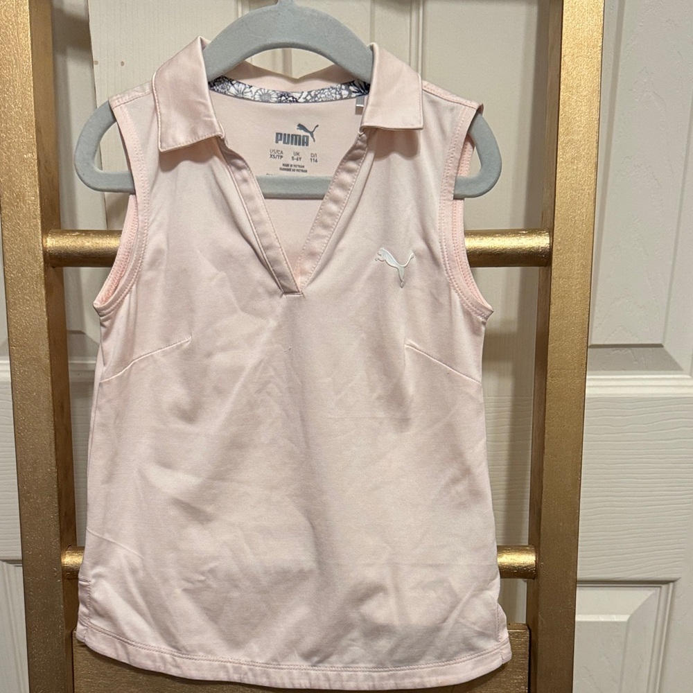 PUMA Light Pink Sleeveless Golf Top